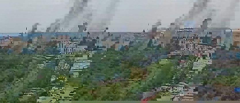 Dużo dymu - mały pożar. Czarno nad częścią Niebuszewa