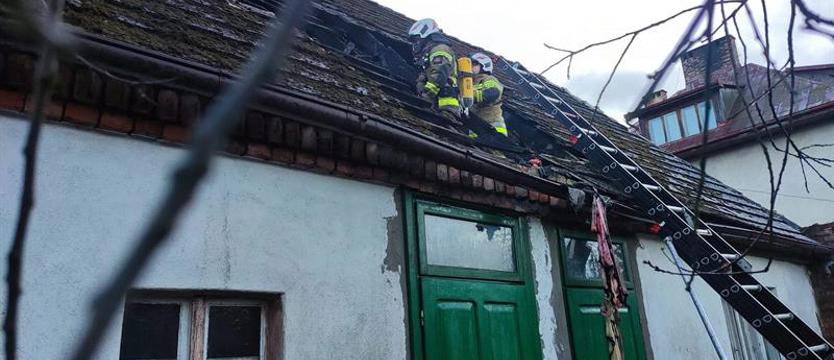 Pożar domu w Trzebieży
