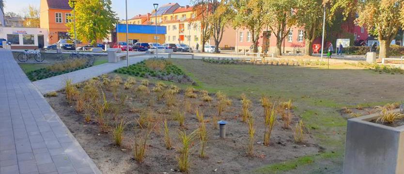 Powstał plac z fontanną i zielenią