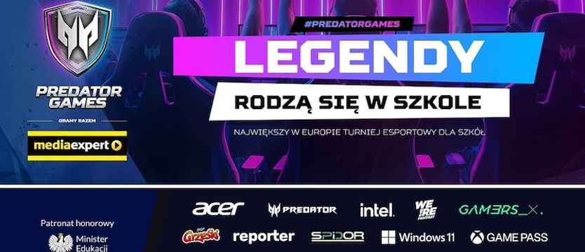 Największa w Europie platforma edukacyjna o esporcie i gamingu - startuje drugi sezon Predator Games. Fantastyczna inicjatywa dla szkół