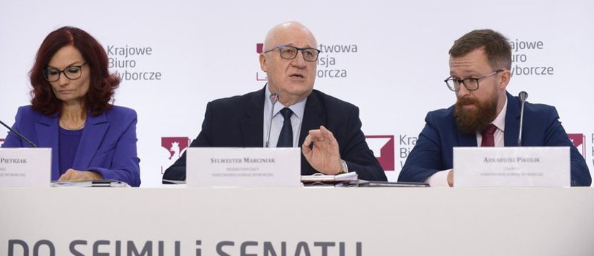 Dane Państwowej Komisji Wyborczej ze 100 proc. komisji wyborczych