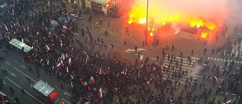MSWiA opublikowało zapis monitoringu z zajść w Warszawie 11 listopada