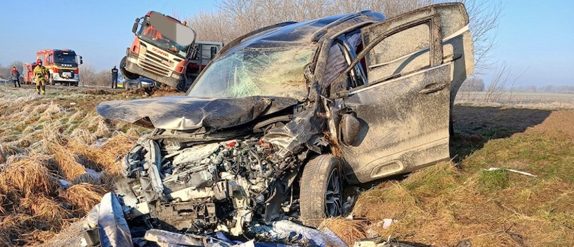Wypadek na chociwelce. Droga jest zablokowana