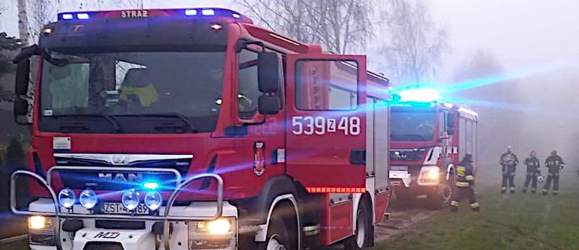 W Oświnie paliła się wiata