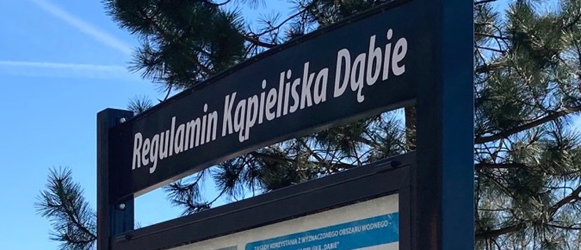Zakaz kąpieli w Dąbiu