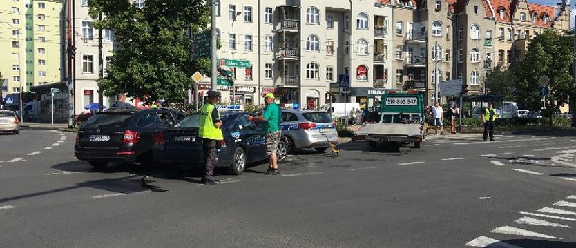 Kolizja na pl. Kościuszki w Szczecinie. Są utrudnienia w ruchu