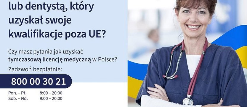 Infolinia dla lekarzy spoza Unii