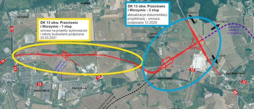 Rusza budowa I etapu obwodnicy Przecławia i Warzymic